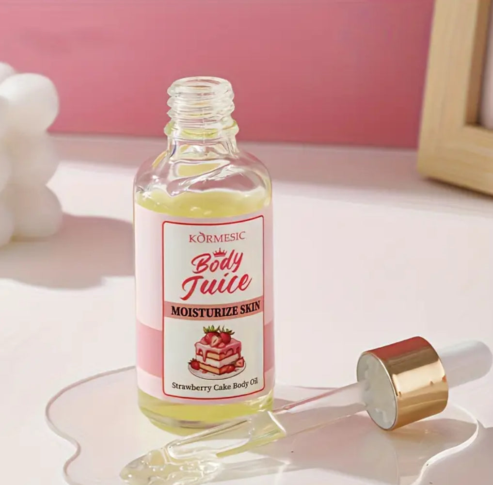 💕 زيت التدليك الفرموني “Body Juice – Strawberry Cake”