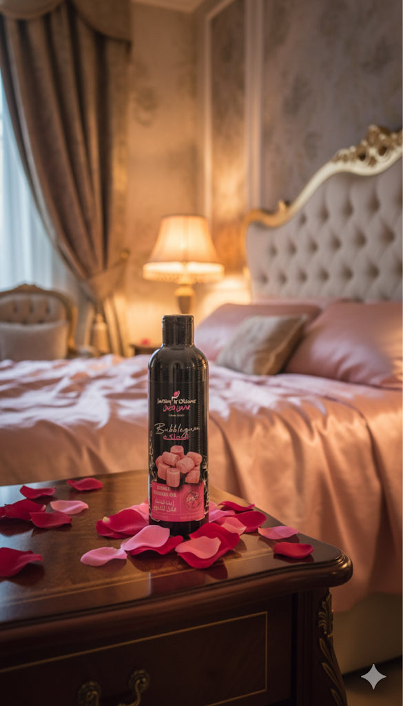 زيت التدليك بطعم العلكة قابل للتذوق